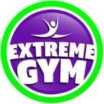 Extreme Gym logo for children's gymnastics, tumbling, and fitness classes, children's birthday parties.