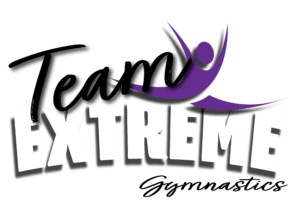 Extreme Gym Team logo for children's gymnastics, tumbling, and fitness classes, children's birthday parties, youth gymnastics team.