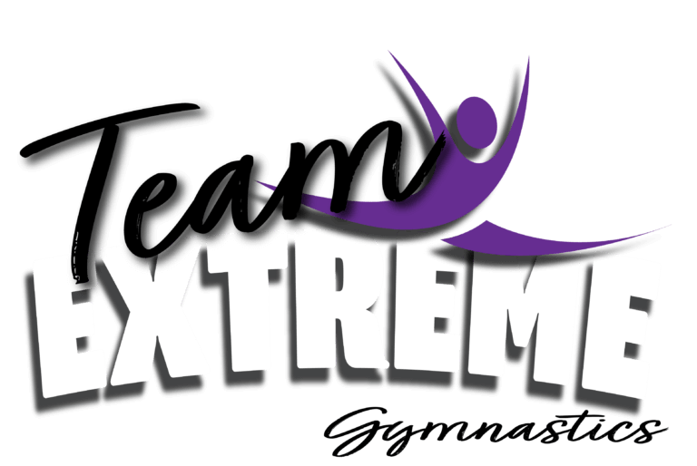 Extreme Gym Team logo for children's gymnastics, tumbling, and fitness classes, children's birthday parties, youth gymnastics team.