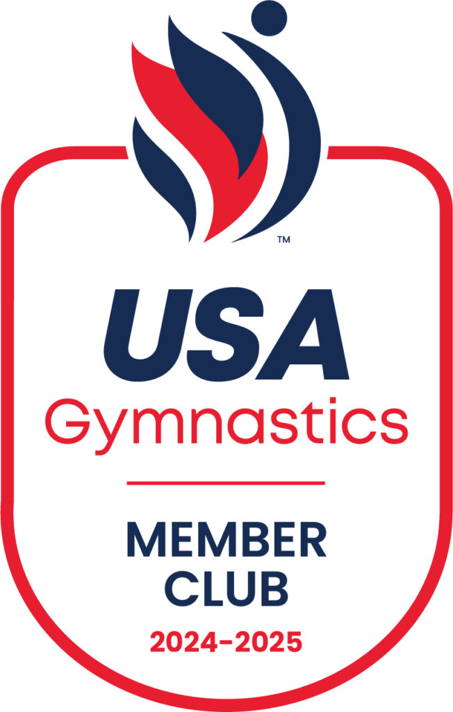 USA Gymnastics Member Club logo for gymnastics classes and coaching.